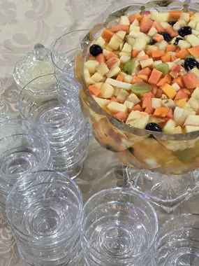 Salada de frutas em taças